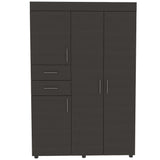 Closet Valencia Wengue 120 cm con Cuatro Puertas y Dos Cajones - Closets | Bylmo