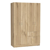 Closet Vaupés Duna y Blanco 108 cm con Cinco Puertas y Un Cajón - Closets | Bylmo