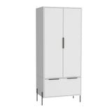 Closet White Blanco 79 cm con Dos Puertas y Un Cajón - Closets | Bylmo