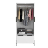 Closet White Blanco 79 cm con Dos Puertas y Un Cajón - Closets | Bylmo