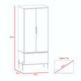 Closet White Blanco 79 cm con Dos Puertas y Un Cajón - Closets | Bylmo