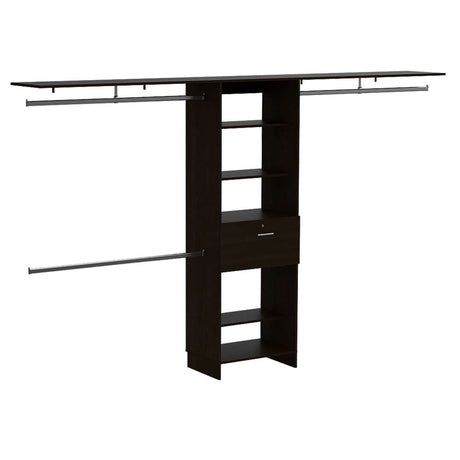 Closet Plego Wengue 300x187.6cm con 1 Cajones con 4 Entrepaños - Closets | Bylmo