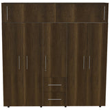 Closet Bigaf Caramelo 200 cm con Siete Puertas y Tres Cajones - Closets | Bylmo