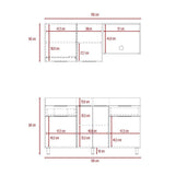 Cocina Laport Rovere y Blanco 150 cm - Cocinas | Bylmo