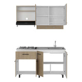 Cocina Alani Rovere 150 cm Derecha con Mesón - Cocinas | Bylmo