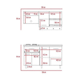 Cocina Alani Rovere 150 cm Derecha con Mesón - Cocinas | Bylmo