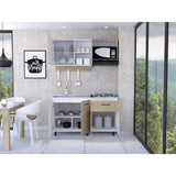 Cocina Alani Rovere 150 cm Izquierda con Mesón - Cocinas | Bylmo