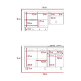 Cocina Alani Rovere 150 cm Izquierda con Mesón - Cocinas | Bylmo