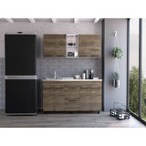 Cocina Boston Bellota y Blanco 150 cm Izquierda con Mesón - Cocinas | Bylmo
