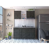 Cocina Lumina Roble Gris 150 cm Izquierda con Mesón - Cocinas | Bylmo