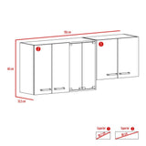 Mueble Superior Sicilia Miel y Blanco 150 cm - Cocinas | Bylmo