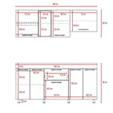 Cocina Galet Duna 180 cm Izquierda con Mesón - Cocinas | Bylmo