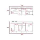 Cocina Mariana Wengue 180 cm Derecha con Mesón