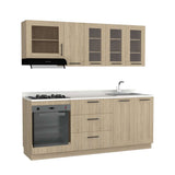Cocina Solna Rovere 210 cm con Mesón, Campana y Horno - Cocinas | Bylmo