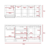 Cocina Solna Rovere 210 cm con Mesón, Campana y Horno - Cocinas | Bylmo