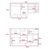 Cocina Alani Rovere 150 cm sin Mesón - Cocinas | Bylmo