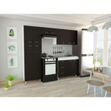 Cocina Ferreti Wengue 220 cm Derecha con Mesón - Cocinas | Bylmo