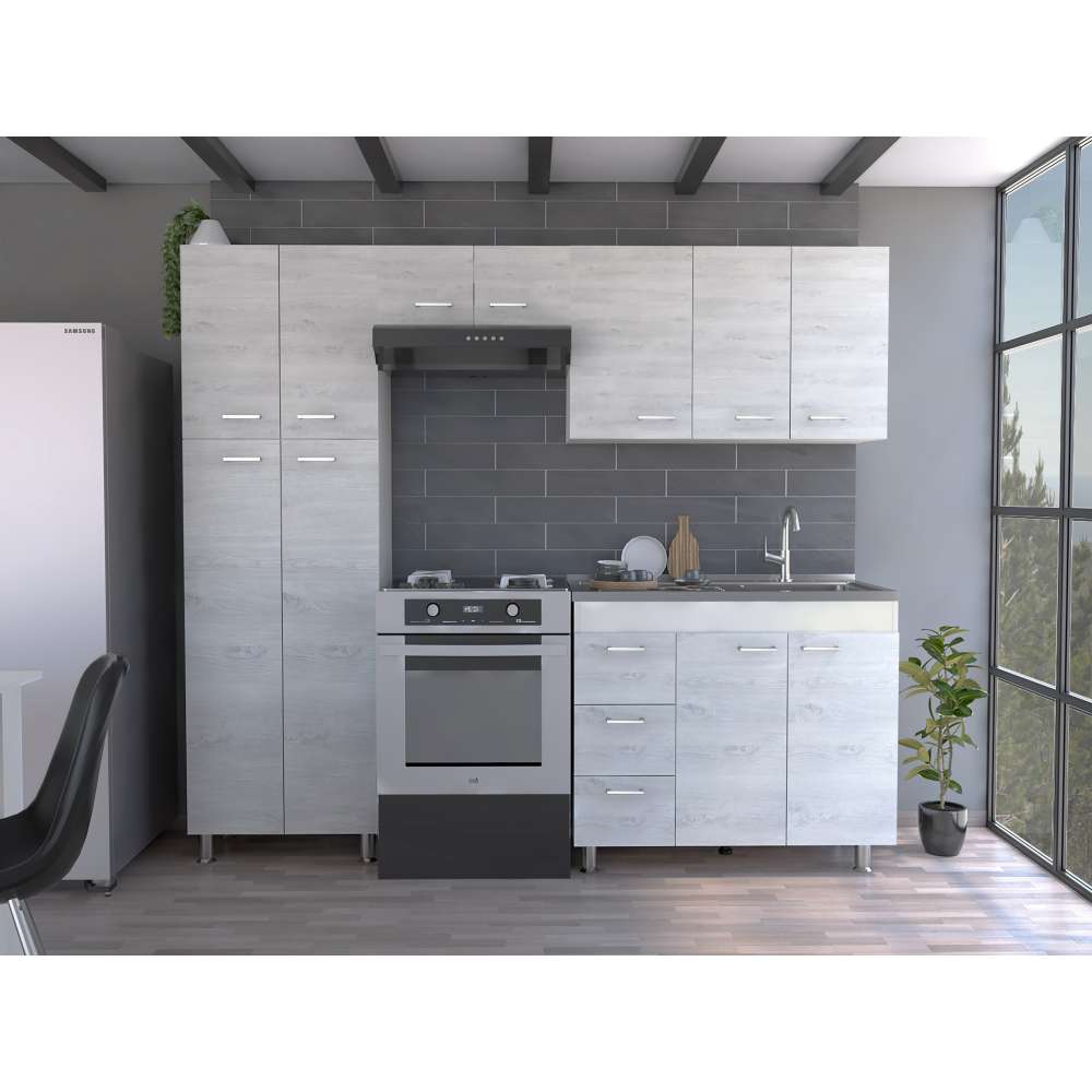 Cocina Ferreti Artiko 220 cm Derecha con Mesón - Cocinas | Bylmo