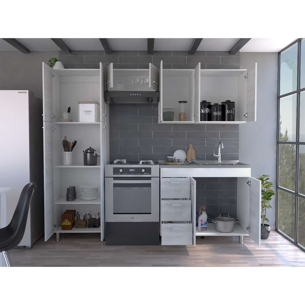 Cocina Ferreti Artiko 220 cm Derecha con Mesón - Cocinas | Bylmo