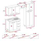 Cocina Ferreti Artiko 220 cm Derecha con Mesón - Cocinas | Bylmo