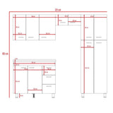 Cocina Ferreti Artiko 220 cm Derecha con Mesón - Cocinas | Bylmo