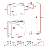 Cocina Volare Coñac 250 cm Izquierda - Cocinas | Bylmo