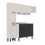 Cocina Integral Origens Grafito y Arena 220 cm con Mesón - Cocinas | Bylmo