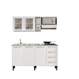 Cocina Integral San Andres Blanco 160 cm Izquierda con Mesón - Cocinas | Bylmo