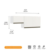 Cocina Integral Santiago Grafito y Blanco 150 cm Izquierda con Mesón - Cocinas | Bylmo