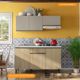 Cocina Integral Santiago Macadamia y Pecan 150 cm - Cocinas | Bylmo