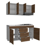 Cocina Lumina Gales 150 cm Izquierda con Mesón y Campana - Cocinas | Bylmo