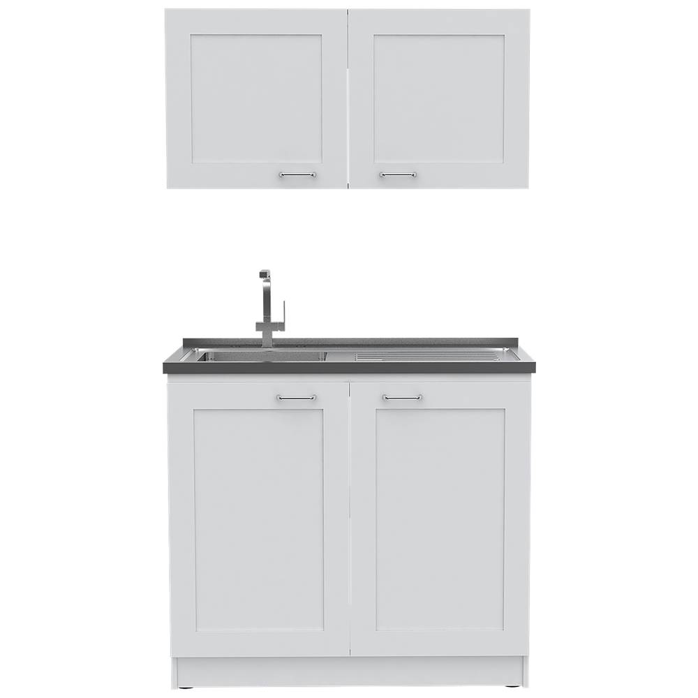 Cocina Zurich Blanco 100 cm con Mesón - Cocinas | Bylmo