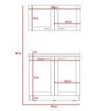 Cocina Zurich Blanco 100 cm con Mesón - Cocinas | Bylmo