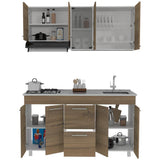 Cocina Luna Expreso 150 cm Derecho con Mesón - Cocinas | Bylmo