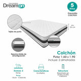 Combo Colchón Pictor Blanco Queen 160 X 190 Cm Medio Firme e Hipoalergénico - Colchones | Bylmo