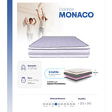 Colchón Mónaco Semidoble 120 cm Medio - Colchones | Bylmo