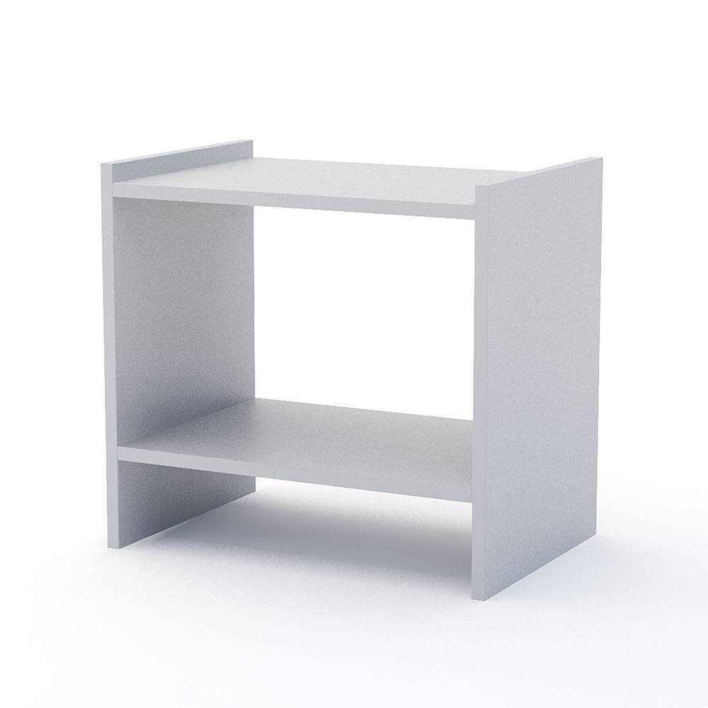 Combo 2 Mesas de Noche Pazin Blanco 45 cm con Entrepaño - Mesas de Noche | Bylmo