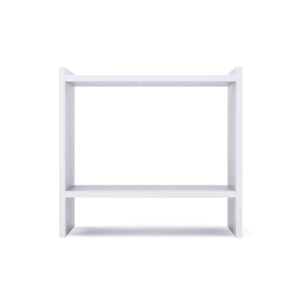 Combo 2 Mesas de Noche Pazin Blanco 45 cm con Entrepaño - Mesas de Noche | Bylmo