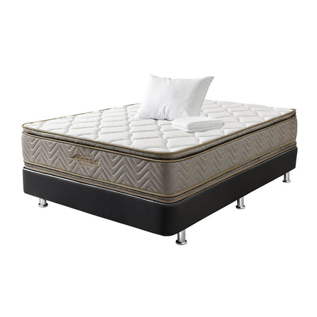 Combo Base Cama y Colchón Galaxy Negro Sencilla 100 cm con Una Almohada y Protector - Combos Habitacion | Bylmo