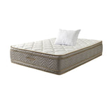 Combo Base Cama y Colchón Optims Beige y Plata Semidoble 120 cm con Una Almohada y Protector - Combos Habitacion | Bylmo