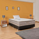 Combo Base Cama y Colchón Optims Negro Sencilla 100 cm con Una Almohada y Protector - Combos Habitacion | Bylmo