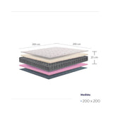 Combo Base Cama y Colchón Sevilla Blanco King 200 cm Firmeza Medio - Combos Habitacion | Bylmo