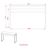 Combo Escritorio y Biblioteca Oslo Almendra 120 cm Minimalista con Entrepaños - Escritorios y Archivadores | Bylmo