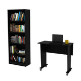 Combo Escritorio y Biblioteca Chicago Negro 80 cm Plegable - Escritorios y Archivadores | Bylmo