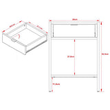 Combo Cama y Mesas de Noche Kaia Doble 140 cm Almendra y Blanco - Camas | Bylmo