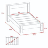 Combo Cama, Mesas de Noche y Rack para TV Nápoles Doble 140 cm Siena y Wengue - Camas | Bylmo