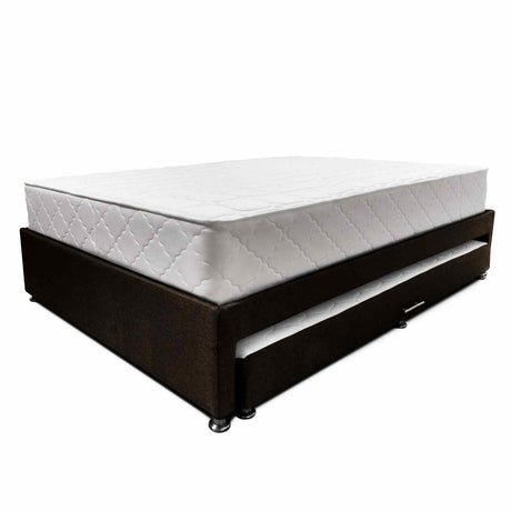 Combo Cama Tarima y Colchón Dreamer Café Semidoble 120 cm Rectangular con Una Almohada - Combos Habitacion | Bylmo