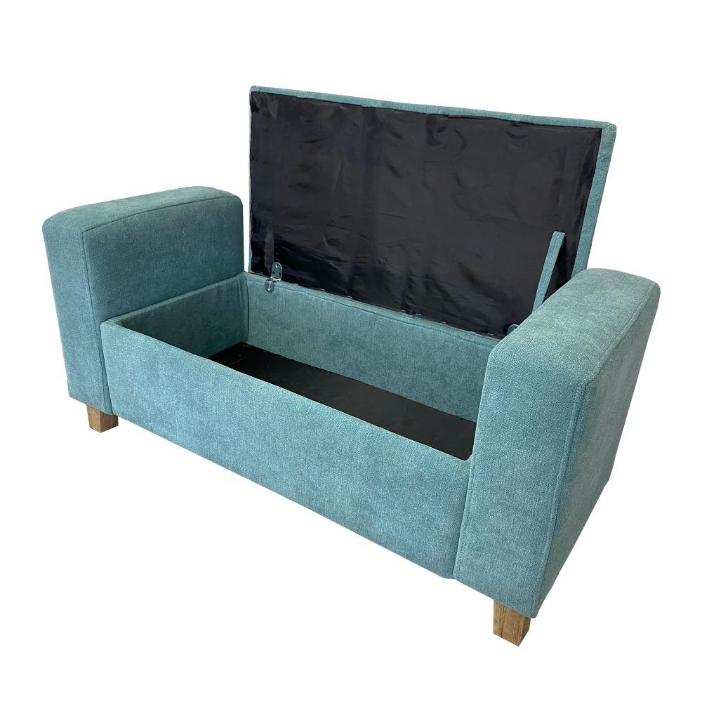 Combo Sala Chaise Long Verde Menta 163 cm con Sofá Banqueta Baúl Puff y Mesa de Centro - Sillas | Bylmo