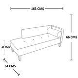 Combo Sala Chaise Long Verde Menta 163 cm con Sofá Banqueta Baúl Puff y Mesa de Centro - Sillas | Bylmo