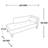 Combo Sala Chaise Long Verde Menta 163 cm con Sofa Puff Mesa para TV y Mesa de Centro - Sillas | Bylmo